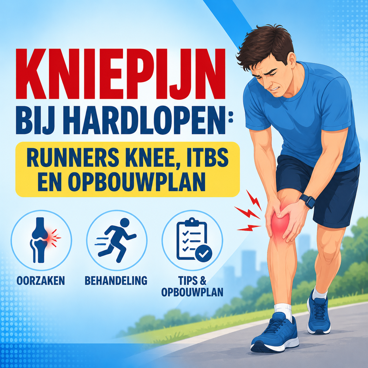 Kniepijn bij hardlopen: runners knee, ITBS en opbouwplan