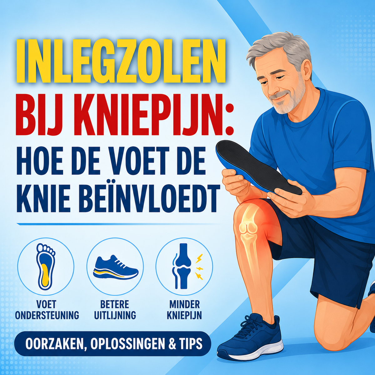 Inlegzolen bij kniepijn: hoe de voet de knie beïnvloedt