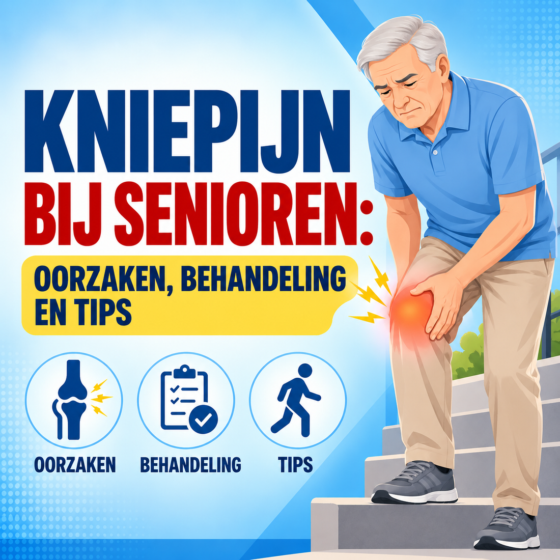 Kniepijn bij senioren: artrose, behandeling en dagelijks bewegen