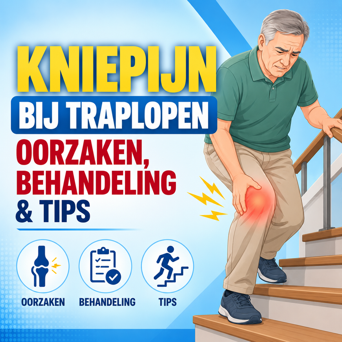 Kniepijn bij traplopen en stijve knie: oorzaken en oplossingen