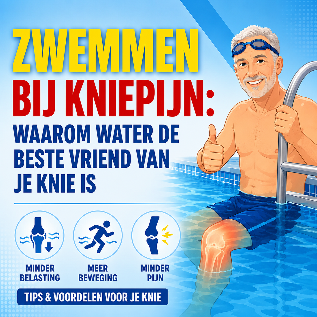 Zwemmen bij kniepijn: waarom water de beste vriend van je knie is