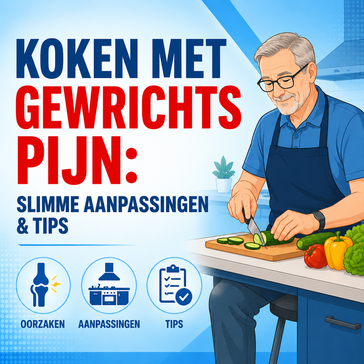 Koken en de keuken bij gewrichtspijn: praktische aanpassingen per klacht