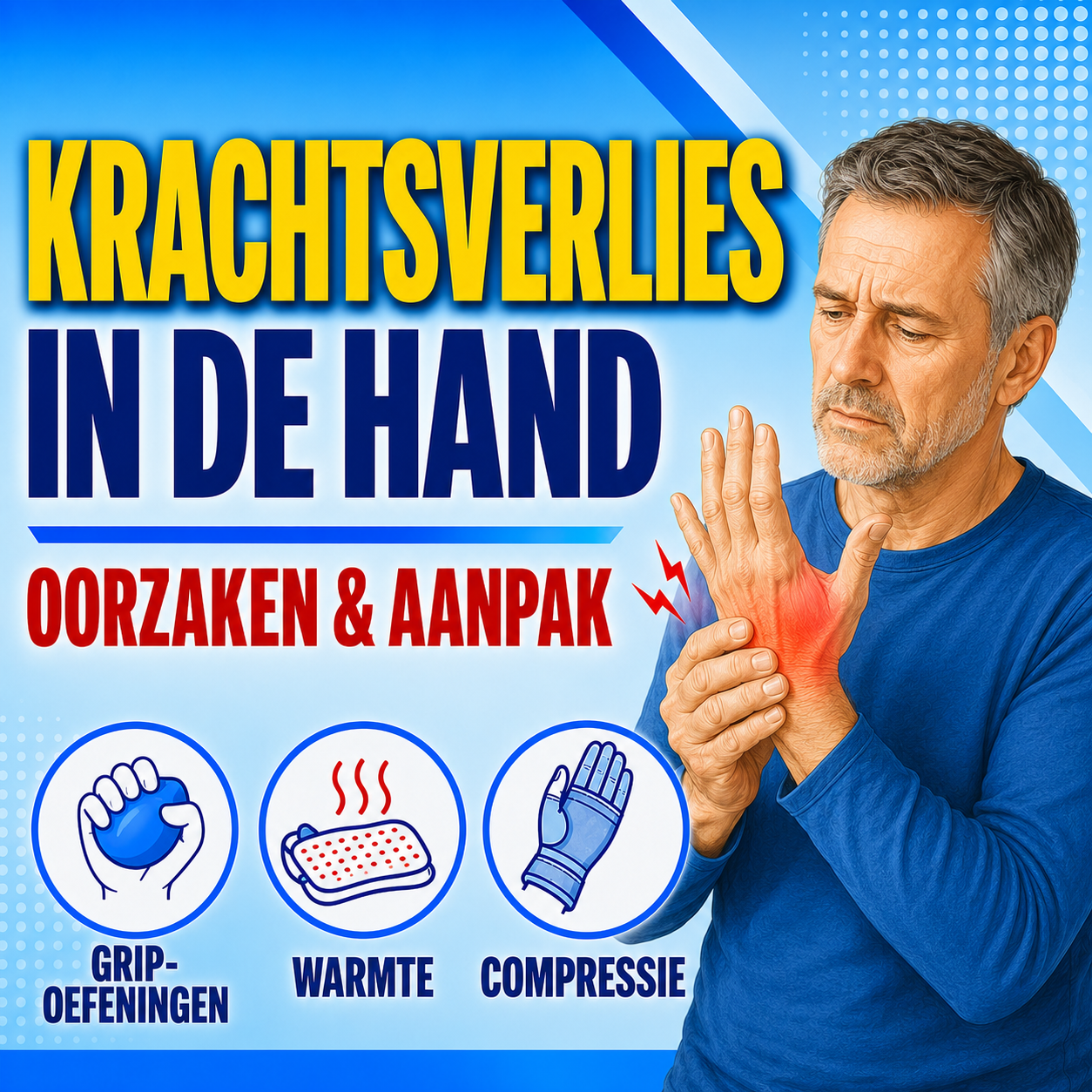 Krachtsverlies in de hand: oorzaken en hoe je het aanpakt
