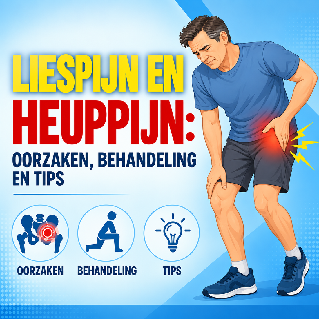 Liespijn en heuppijn: oorzaken, onderscheid en behandeling
