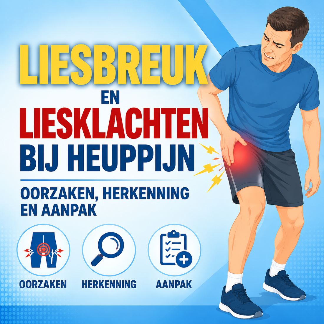 Liesbreuk en liesklachten bij heuppijn: herkenning en aanpak