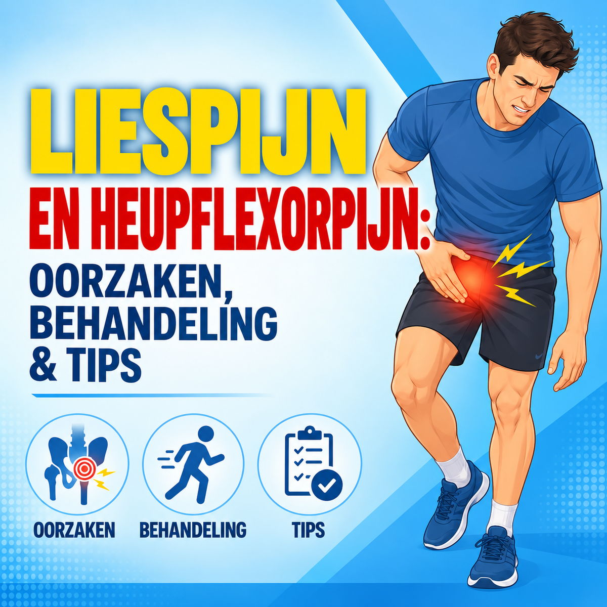 Liespijn en heupflexorpijn: oorzaken, herkenning en behandeling