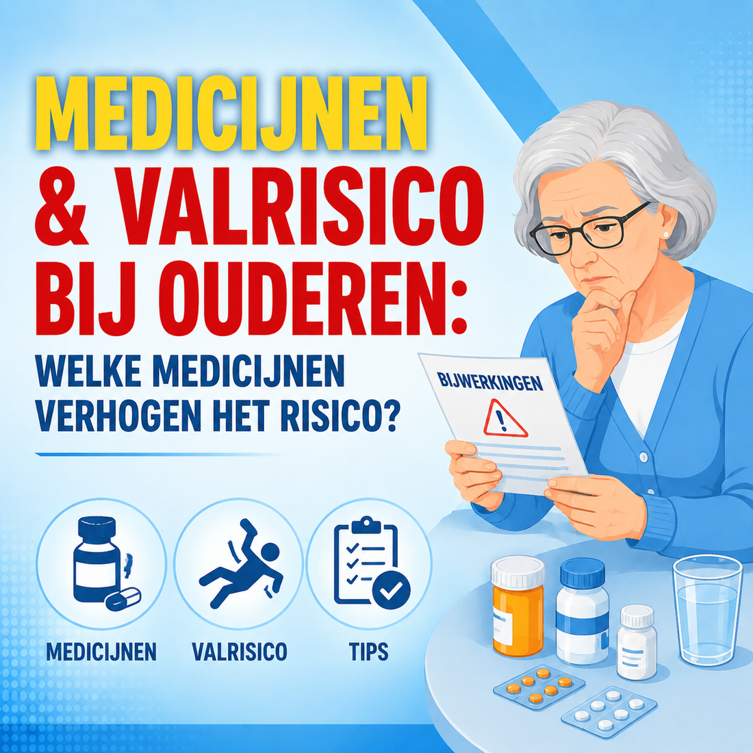 Medicijnen en valrisico bij ouderen: welke medicijnen verhogen het risico?