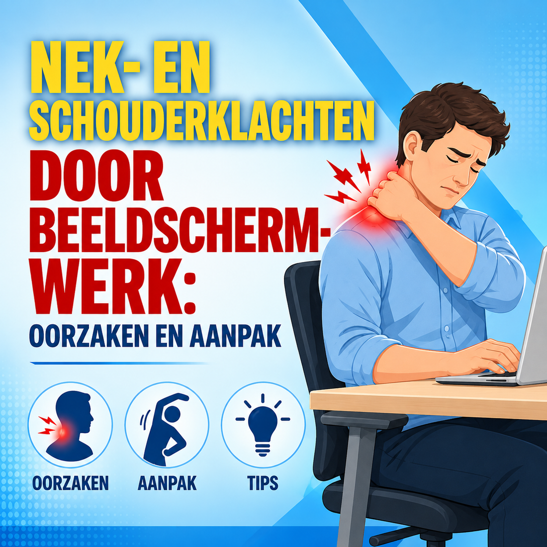 Nek- en schouderklachten door beeldschermwerk: oorzaken en aanpak