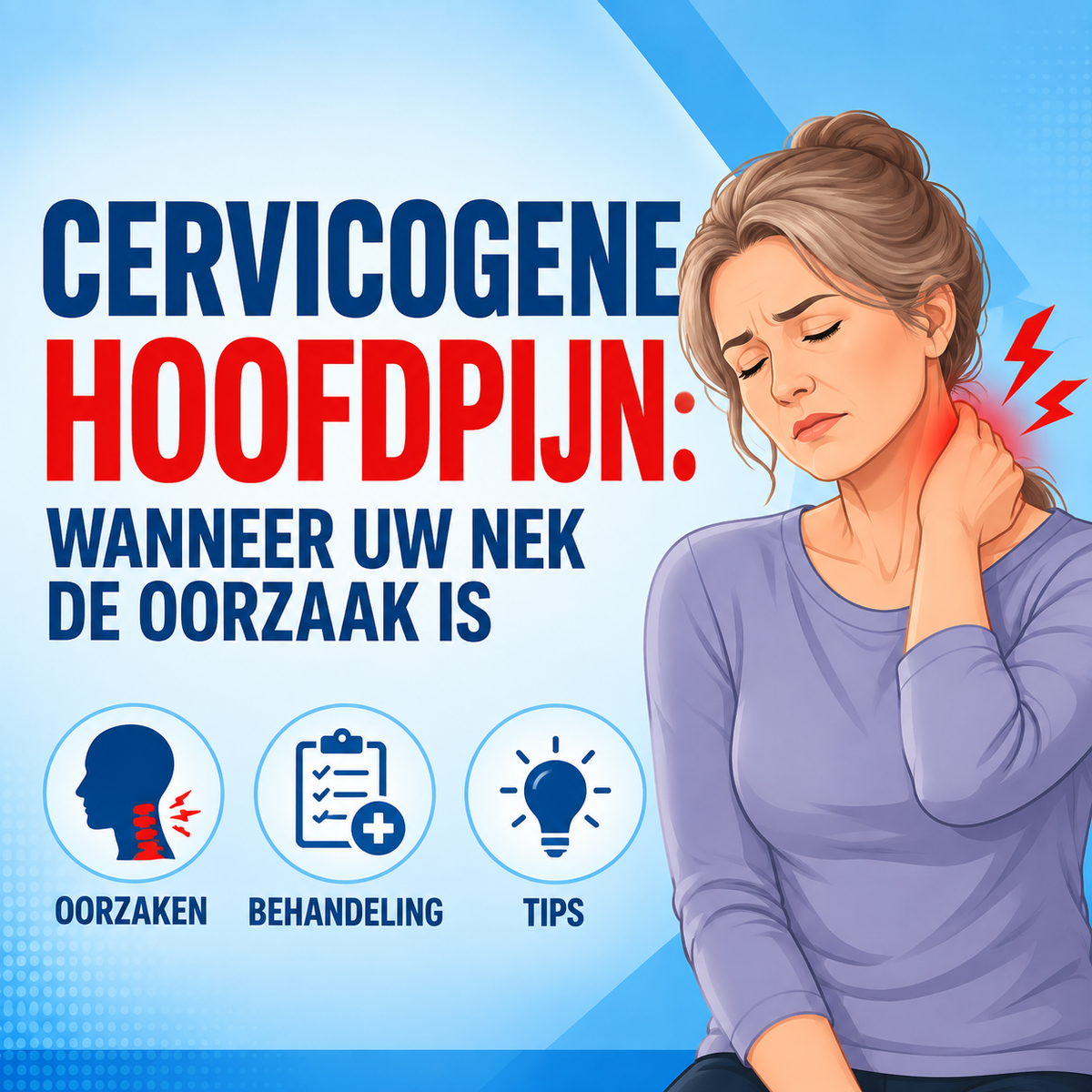 Cervicogene hoofdpijn: wanneer uw nek de oorzaak is van uw hoofdpijn