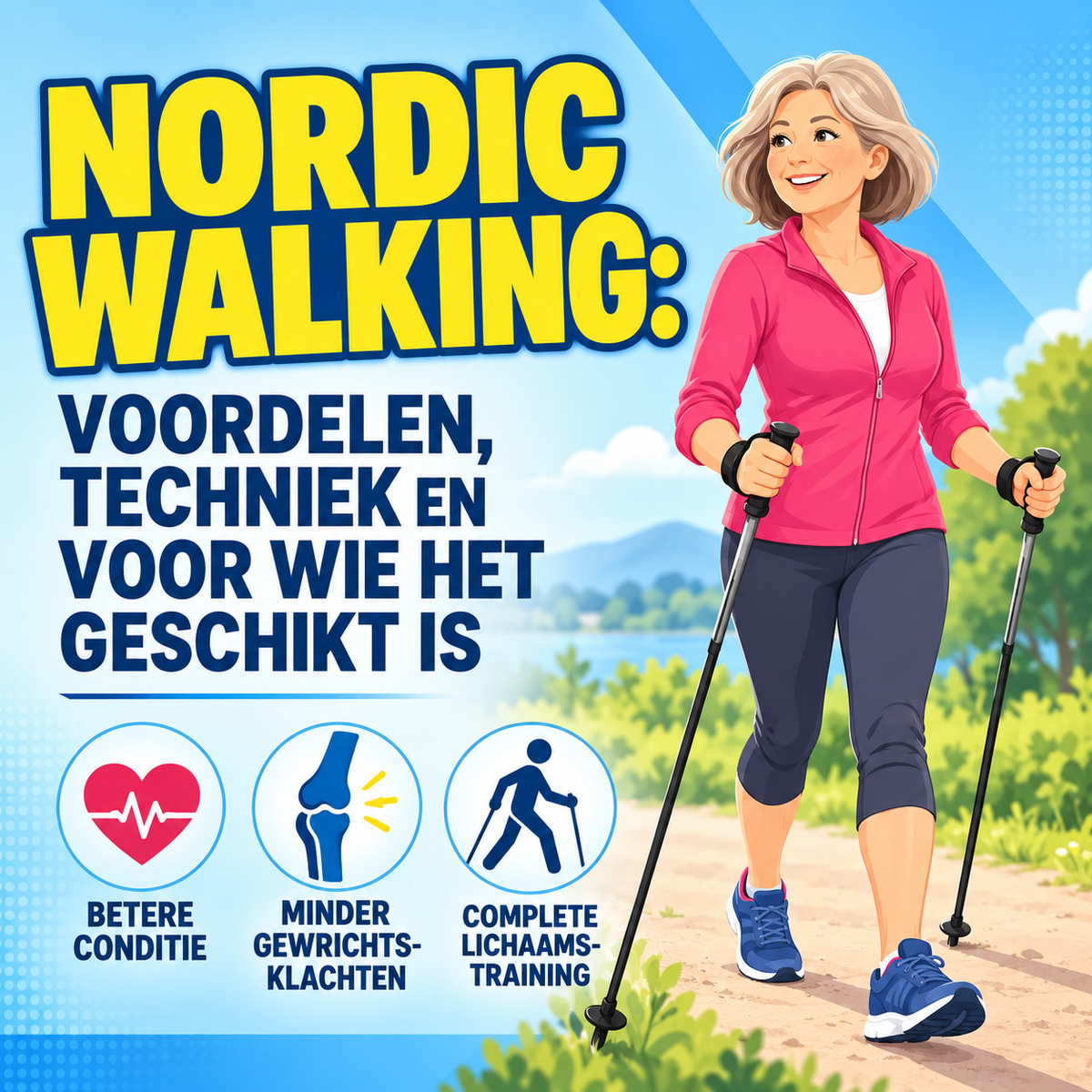 Nordic walking: voordelen, techniek en voor wie het geschikt is