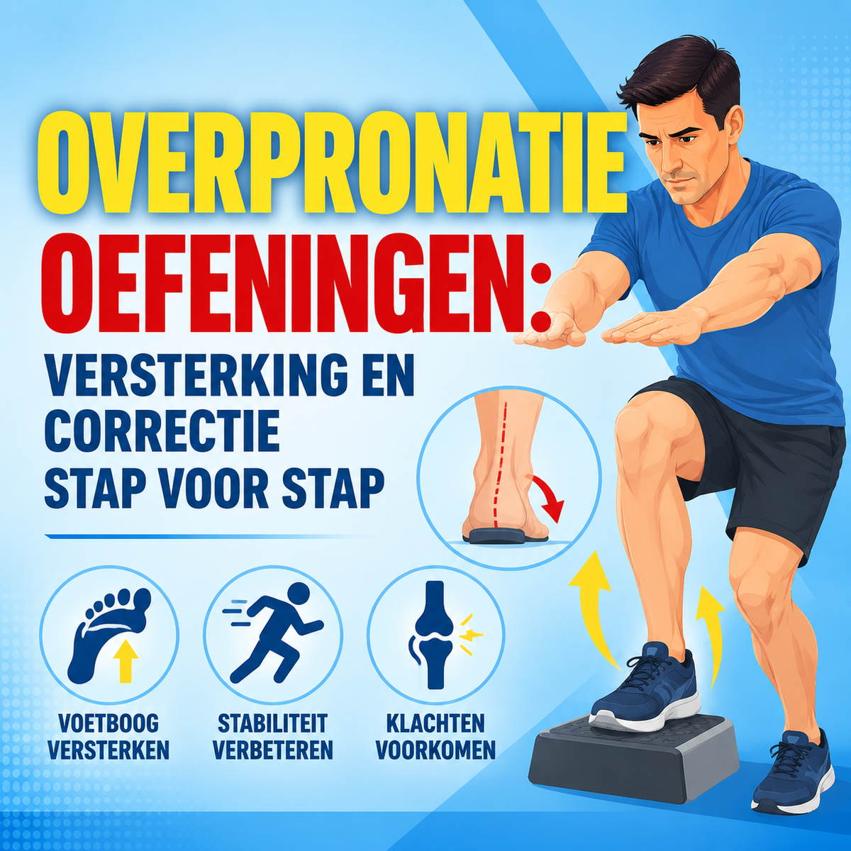Overpronatie oefeningen: versterking en correctie stap voor stap
