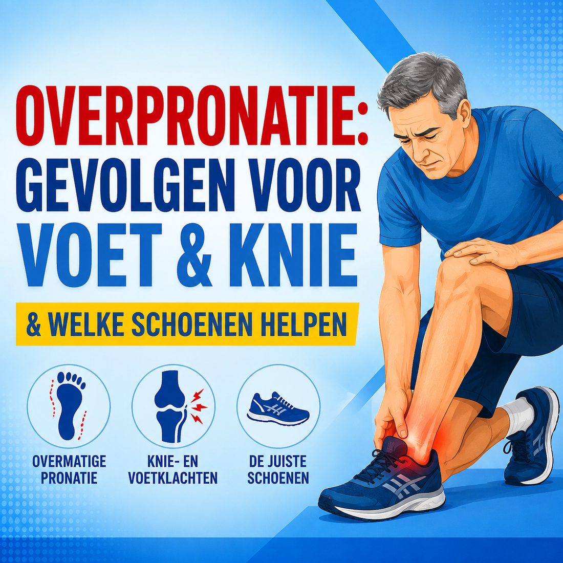 Overpronatie: gevolgen voor uw voet en knie en welke schoenen helpen