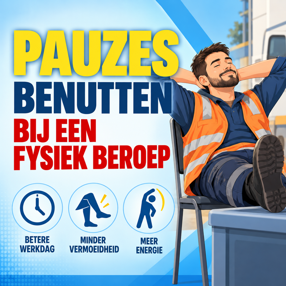 Pauzes benutten bij een fysiek beroep