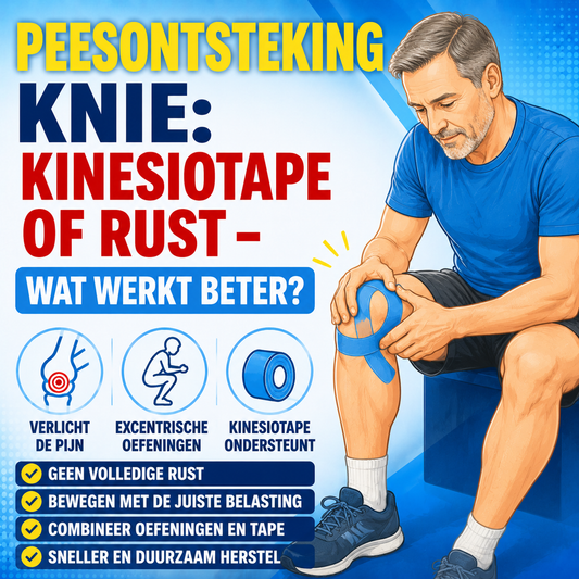 Peesontsteking knie: kinesiotape of rust — wat werkt beter?