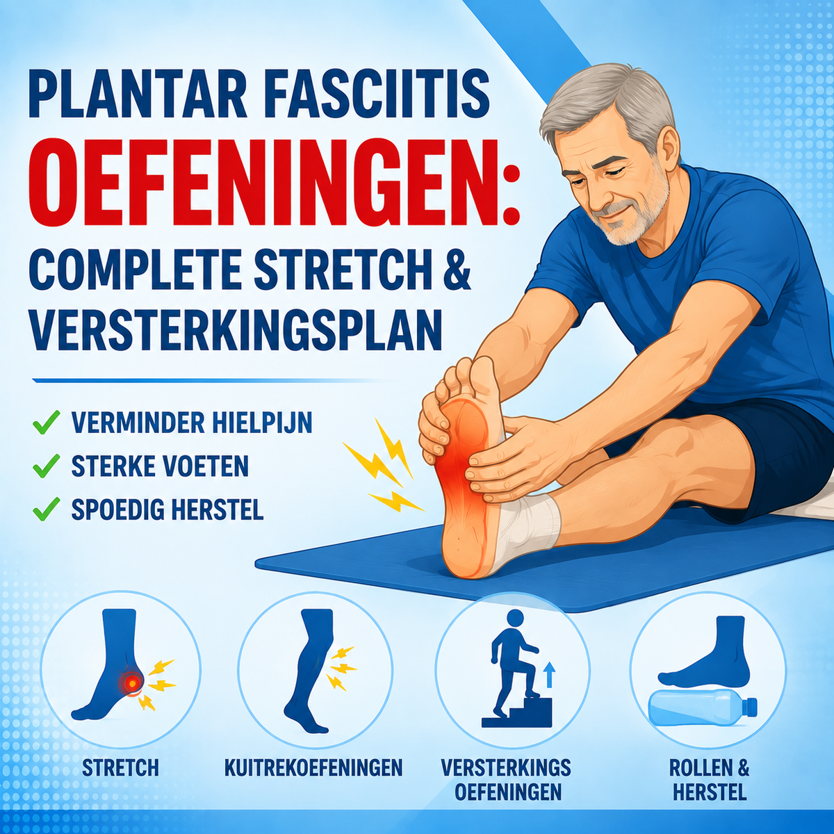 Plantar fasciitis oefeningen: het complete stretching- en versterkingsprogramma