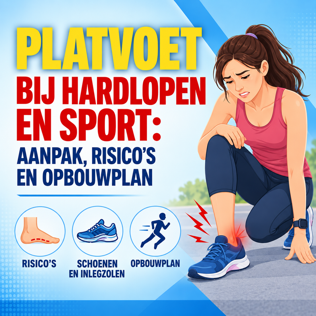 Platvoet bij hardlopen en sport: aanpak, risico's en opbouwplan