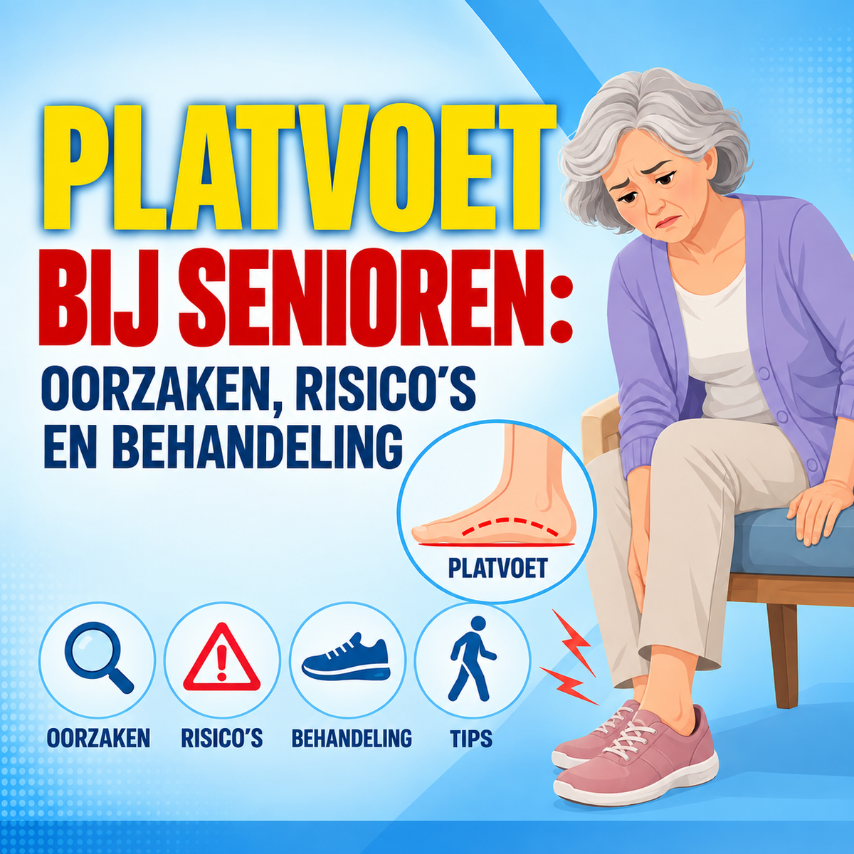 Platvoet bij senioren: oorzaken, risico's en de beste behandeling