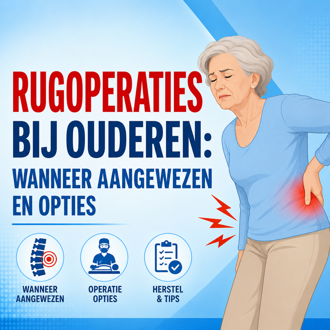 Rugoperaties bij ouderen: wanneer aangewezen en welke opties bestaan er?