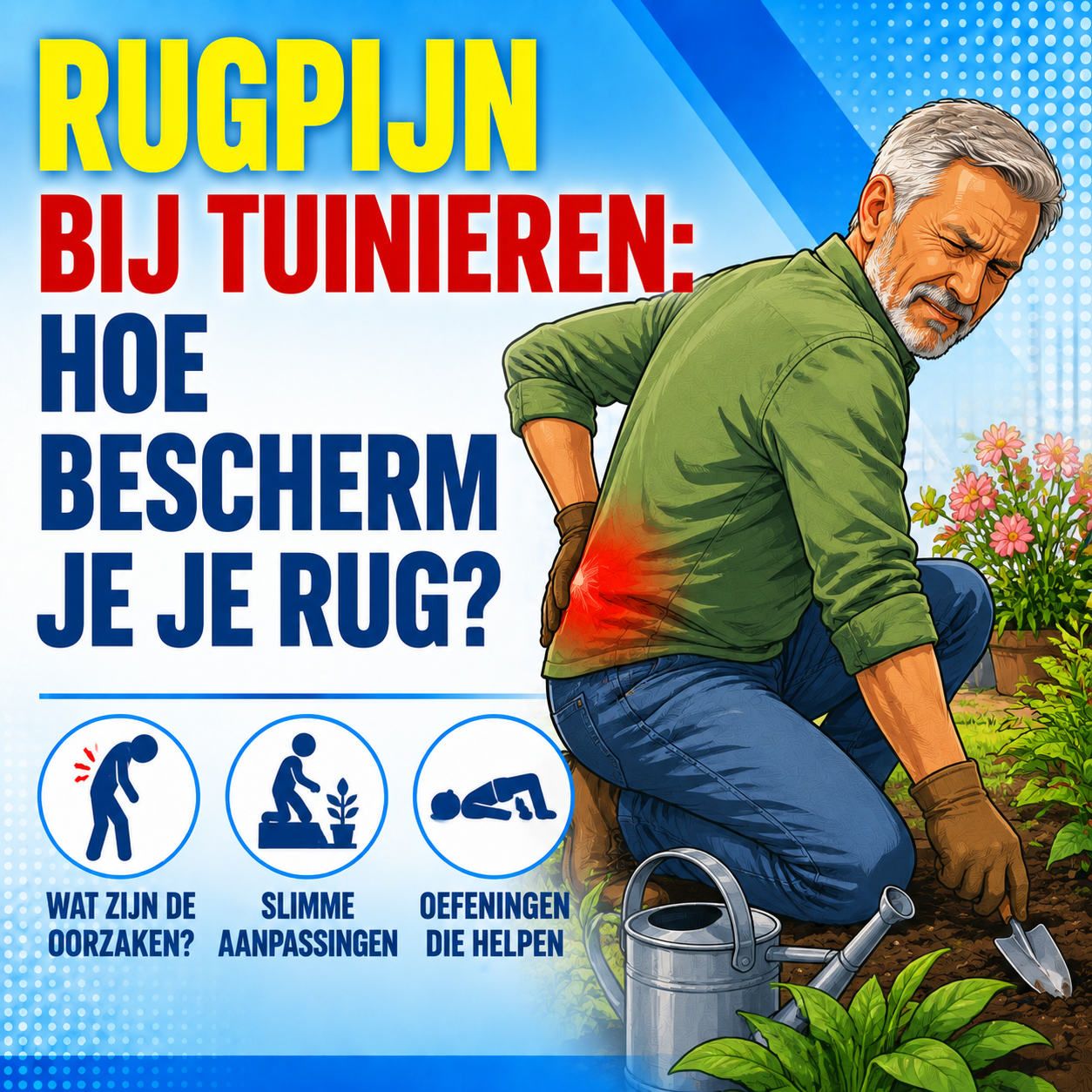 Rugpijn bij tuinieren: hoe bescherm je je rug?