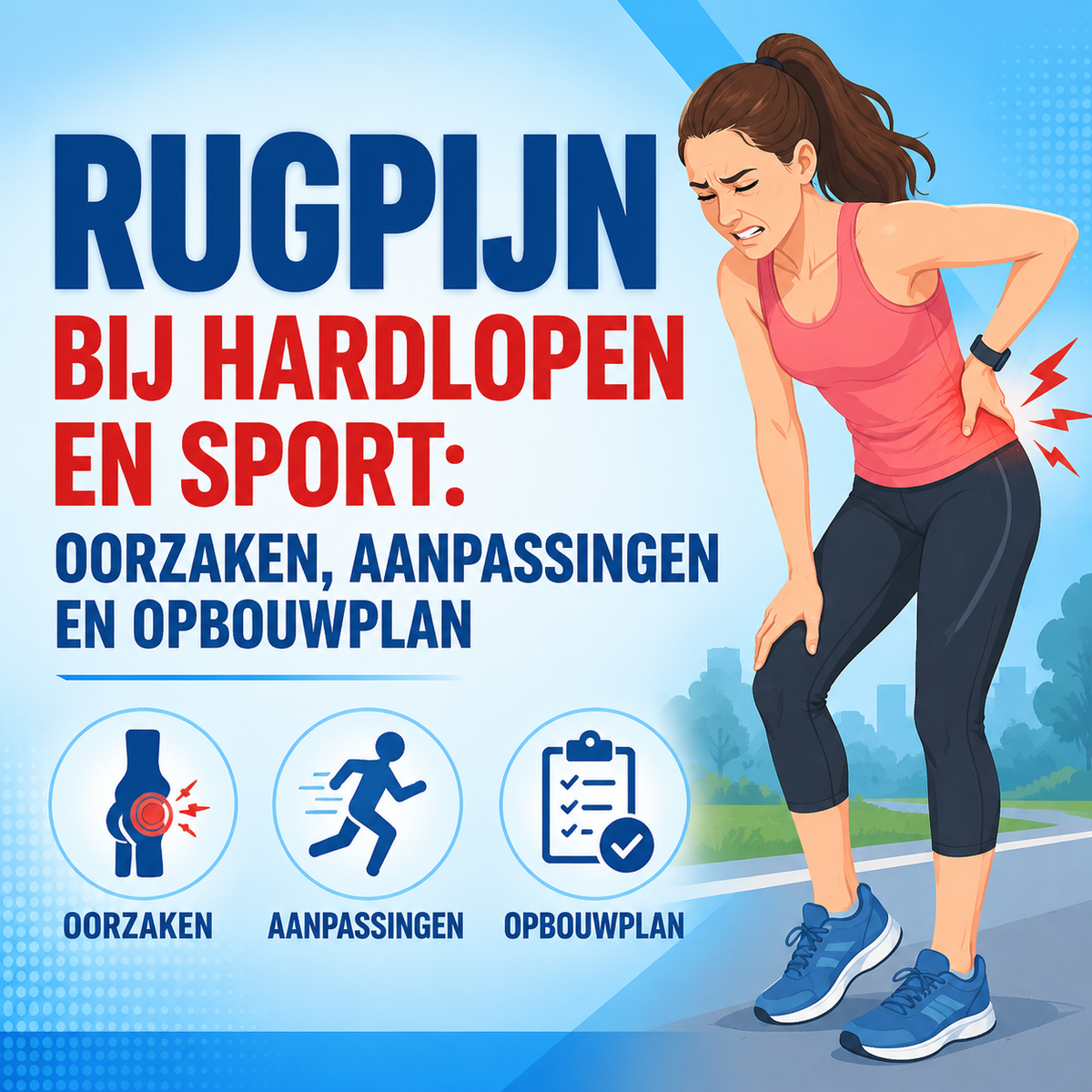 Rugpijn bij hardlopen en sport: oorzaken, aanpassingen en opbouwplan