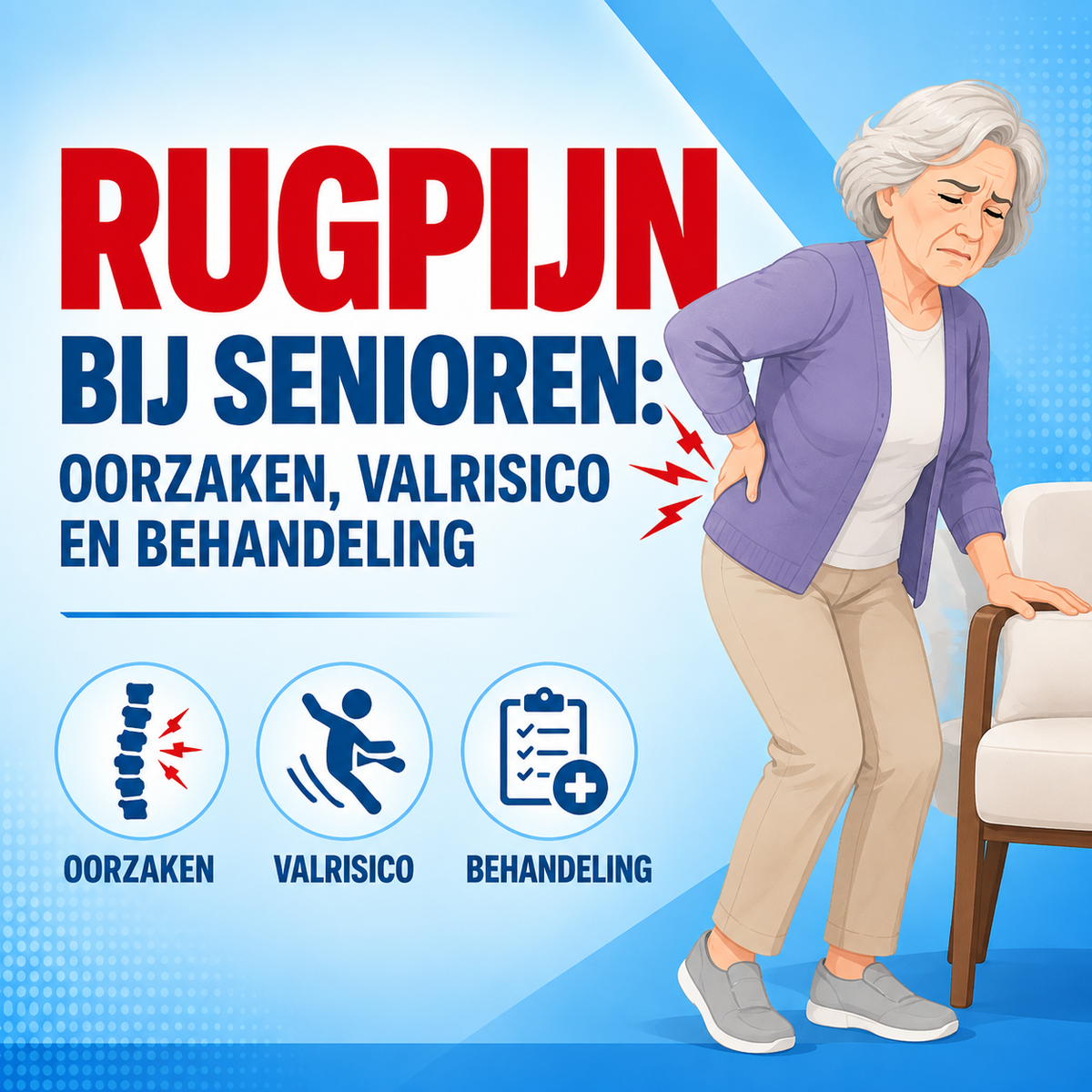 Rugpijn bij senioren: oorzaken, valrisico en behandeling