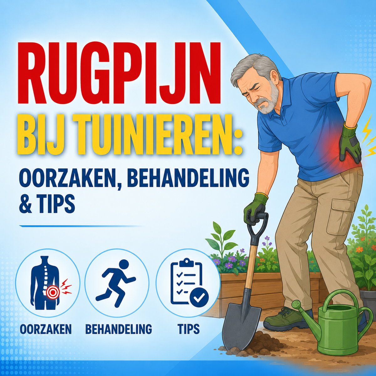 Rugpijn bij tuinieren: oorzaken en hoe u het voorkomt