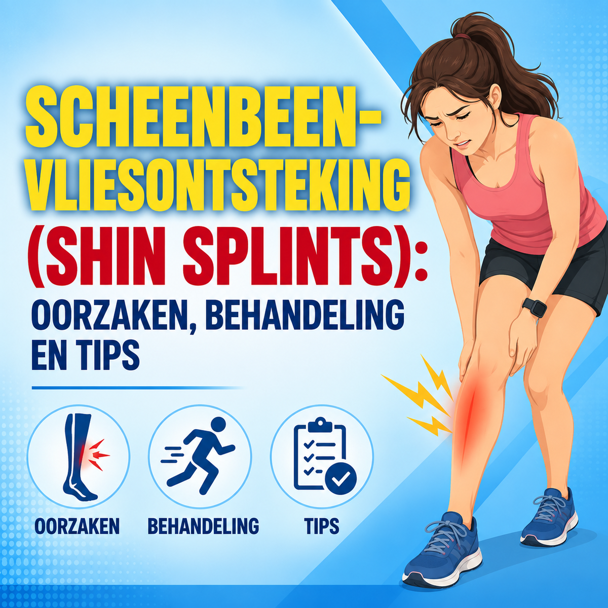 Scheenbeenvliesontsteking (shin splints): oorzaken en behandeling
