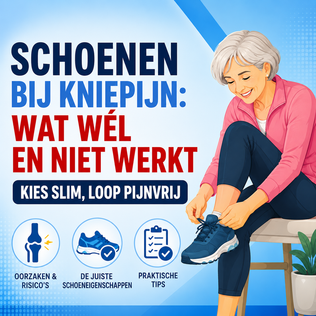 Schoenen bij kniepijn: welke eigenschappen echt helpen