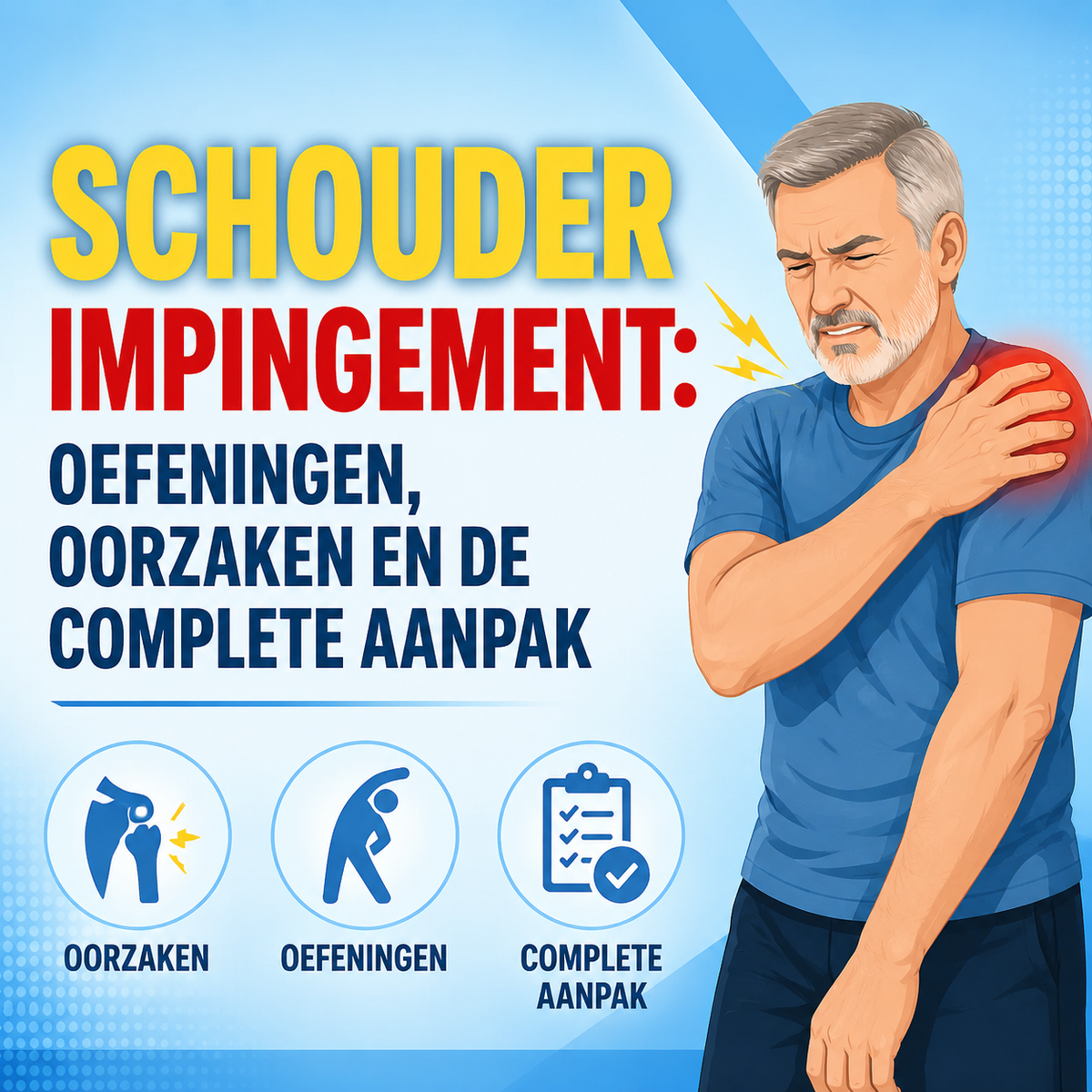 Schouder impingement: oefeningen, oorzaken en de complete aanpak
