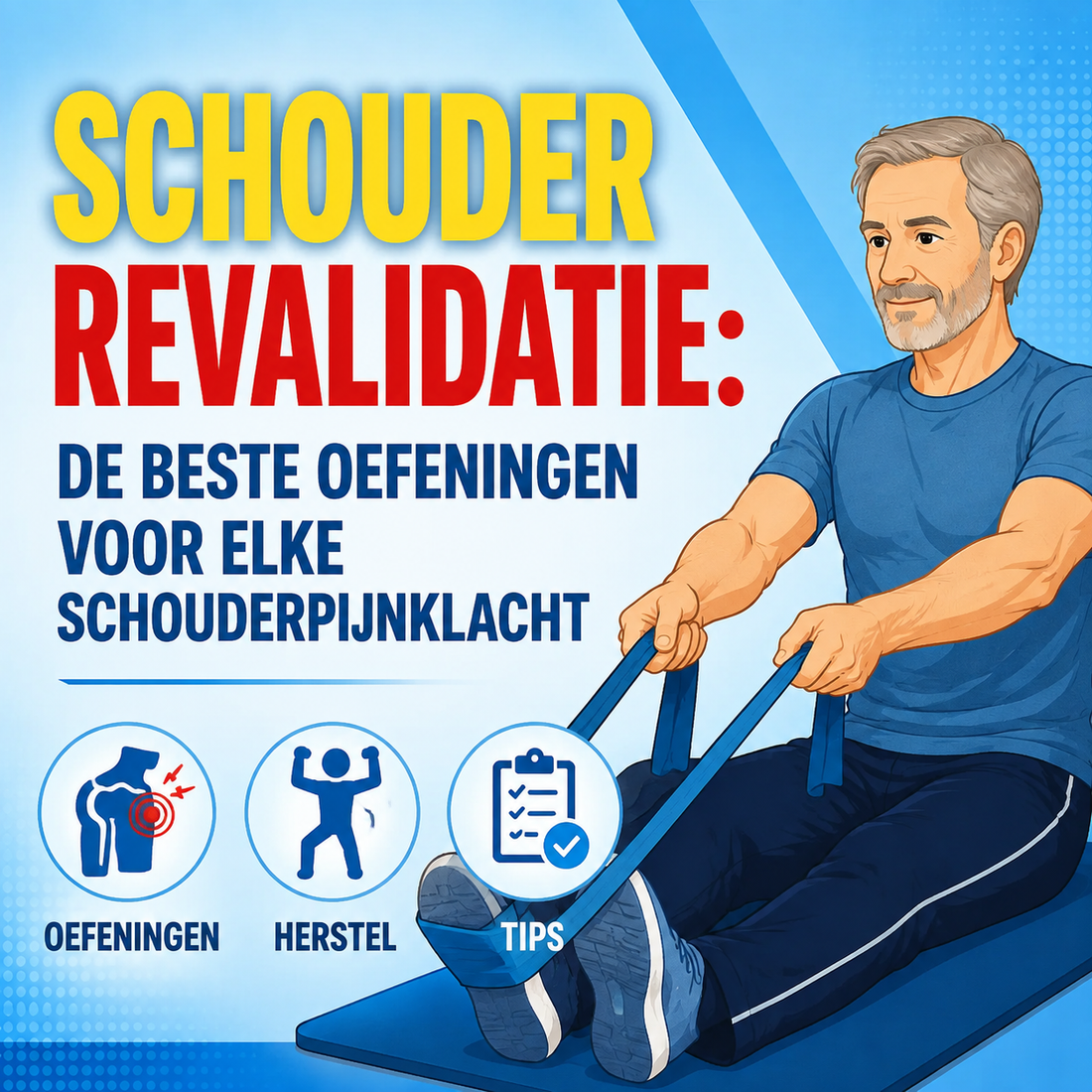 Schouderrevalidatie: de beste oefeningen voor elke schouderpijnklacht