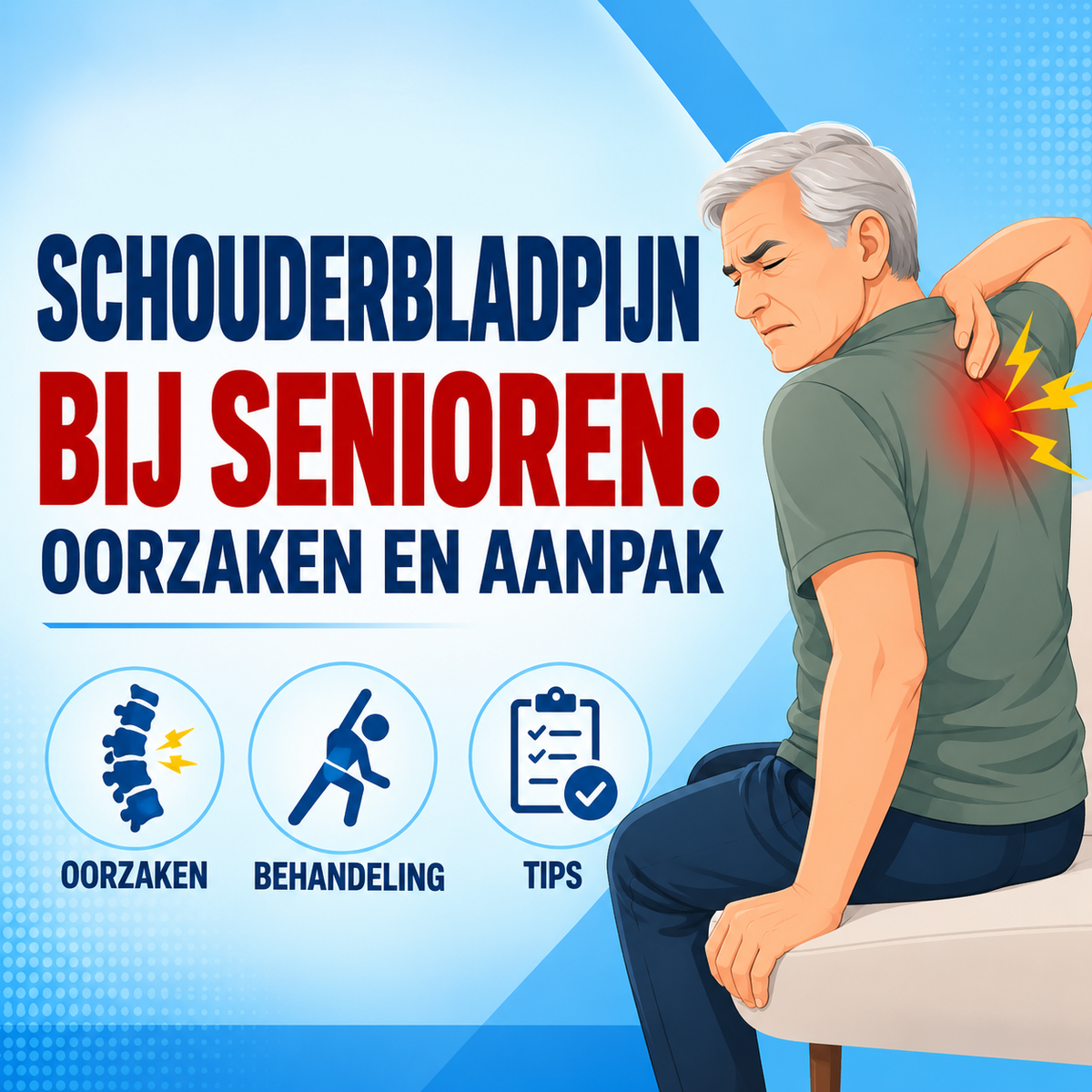 Schouderbladpijn bij senioren: specifieke oorzaken en aanpak