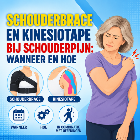 Schouderbrace en kinesiotape bij schouderpijn: wanneer en hoe