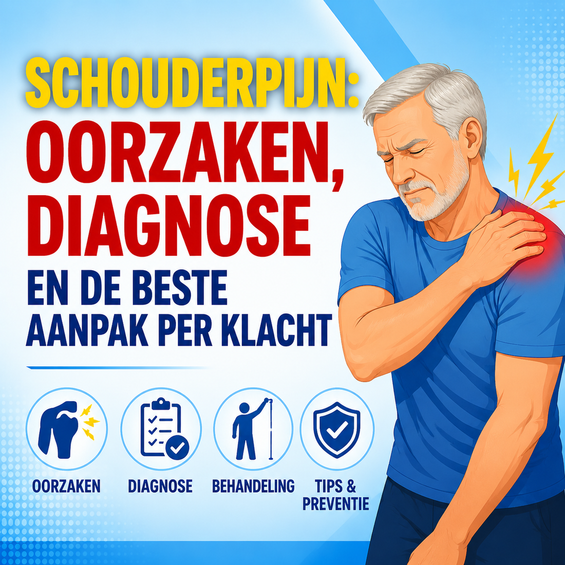 Schouderpijn: oorzaken, diagnose en de beste aanpak per klacht