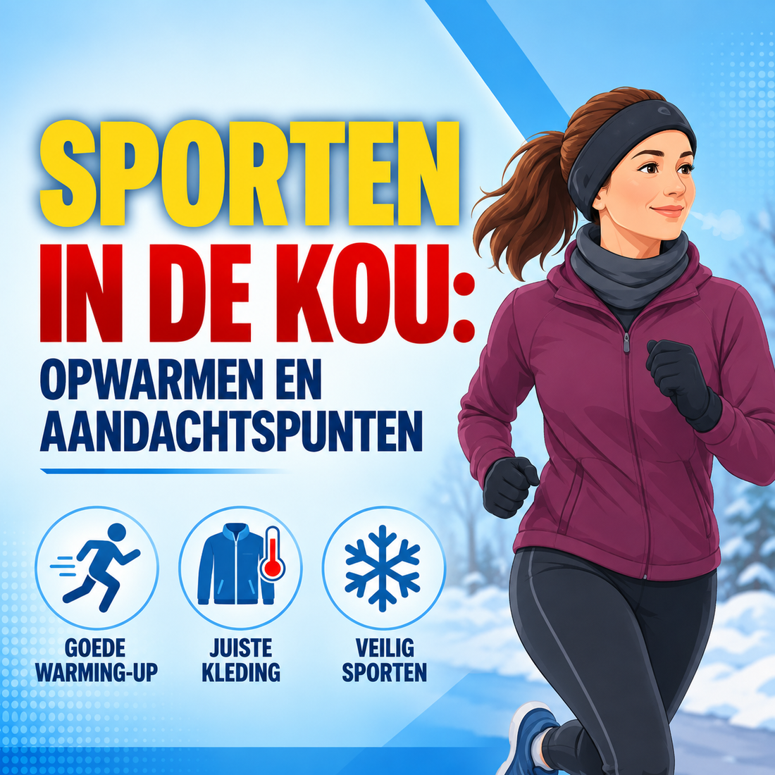 Sporten in de kou: opwarmen en aandachtspunten
