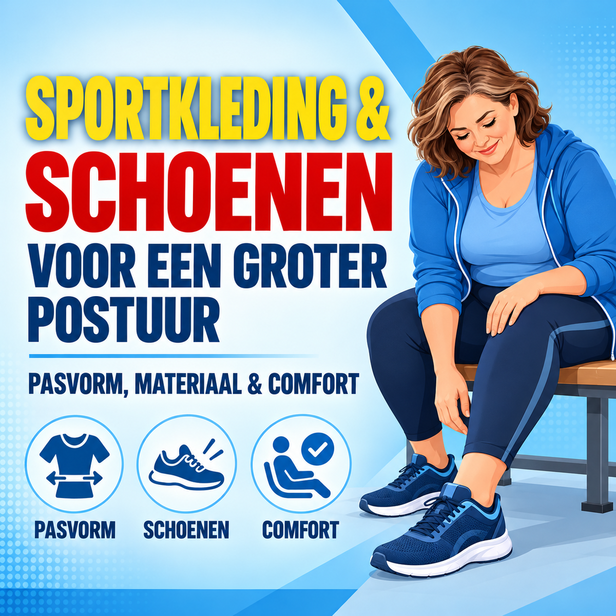 Sportkleding en schoenen voor een groter postuur