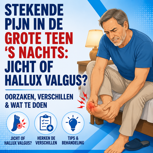Stekende pijn in de grote teen 's nachts: jicht of hallux valgus?