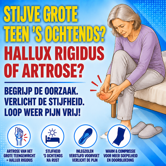 Stijfe grote teen 's ochtends: hallux rigidus of artrose?