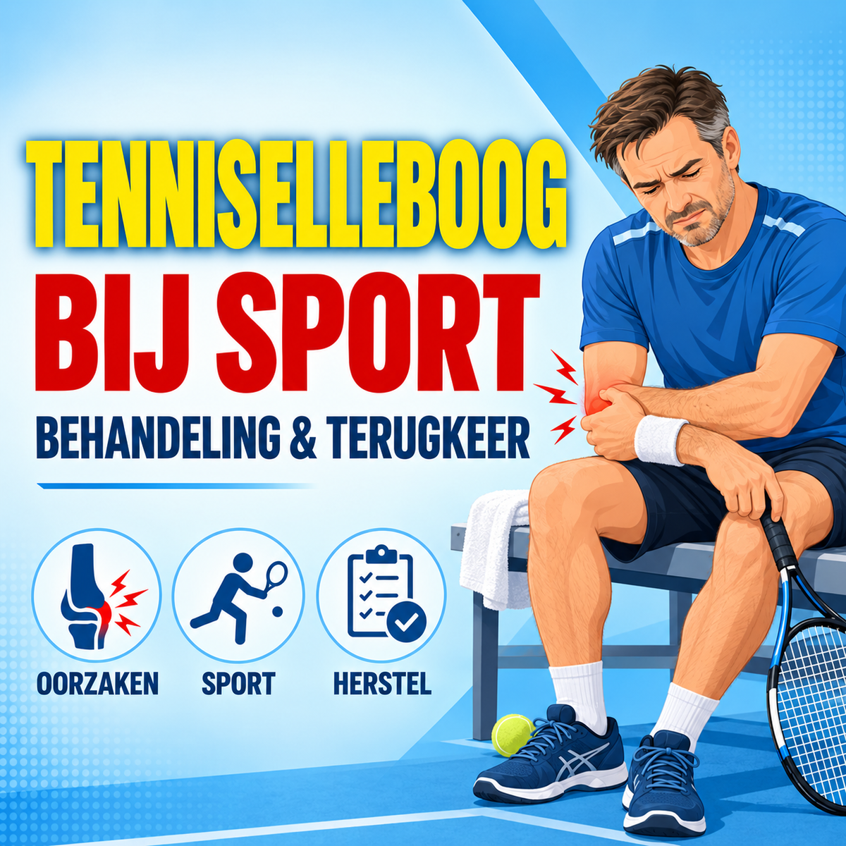 Tenniselleboog bij sport: behandeling en terugkeer naar activiteit