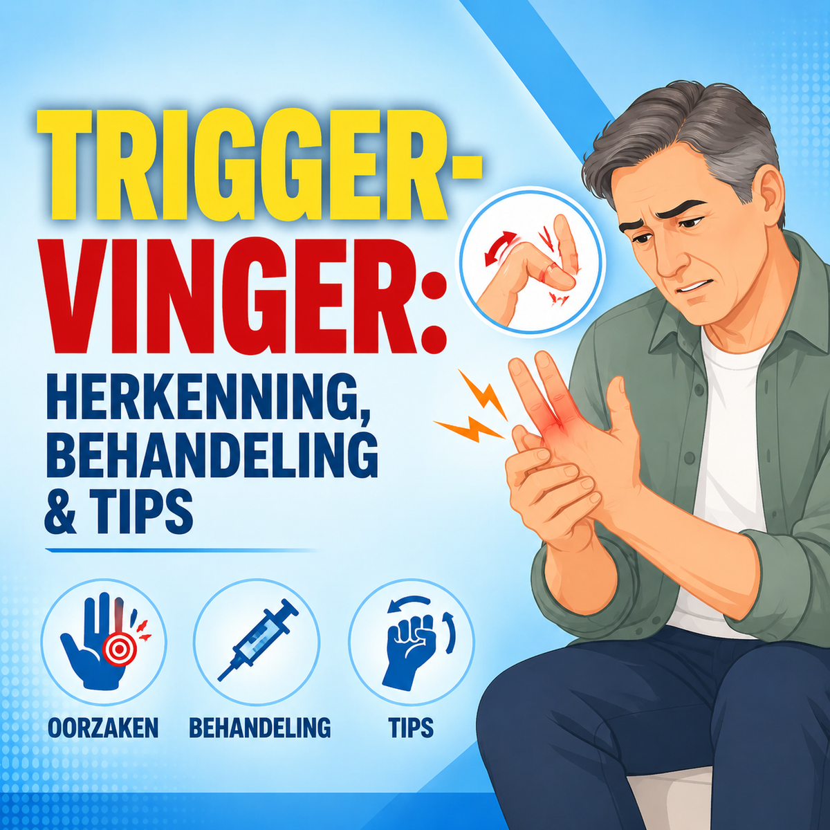 Trigger-vinger en peestendinopathie van de hand: herkenning en behandeling