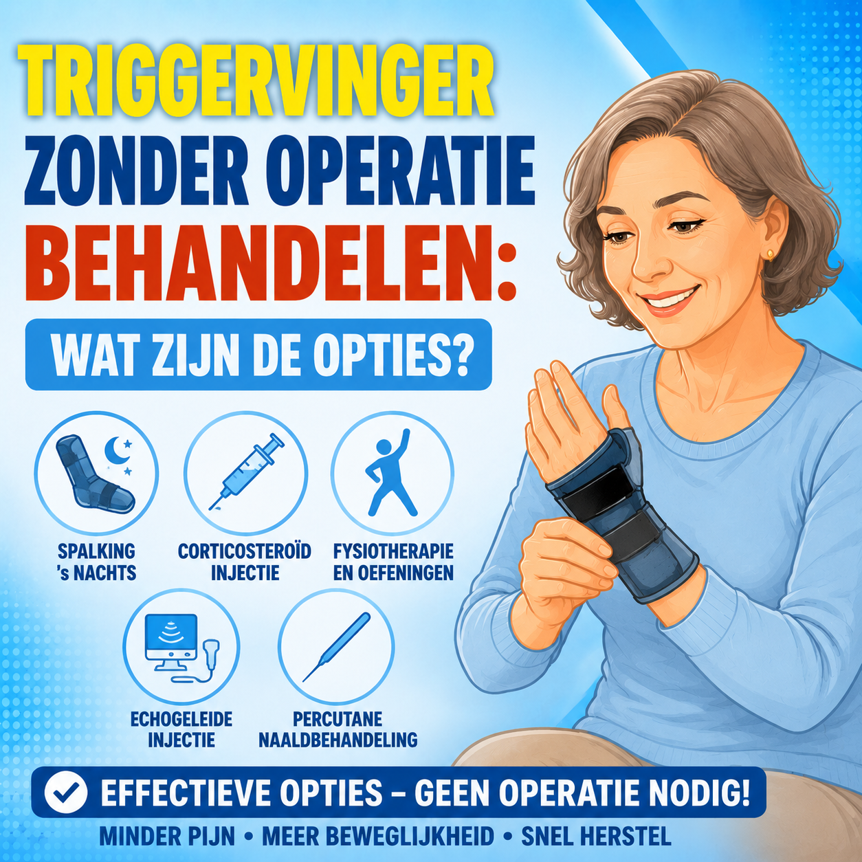 Triggervinger zonder operatie behandelen: wat zijn de opties?