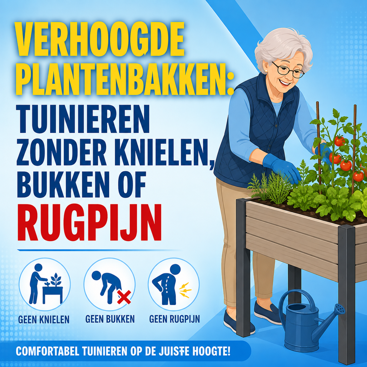 Verhoogde plantenbakken: tuinieren zonder knielen, bukken of rugpijn