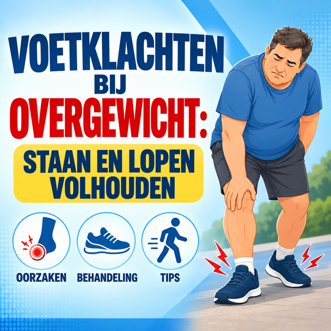Voetklachten bij overgewicht: staan en lopen volhouden
