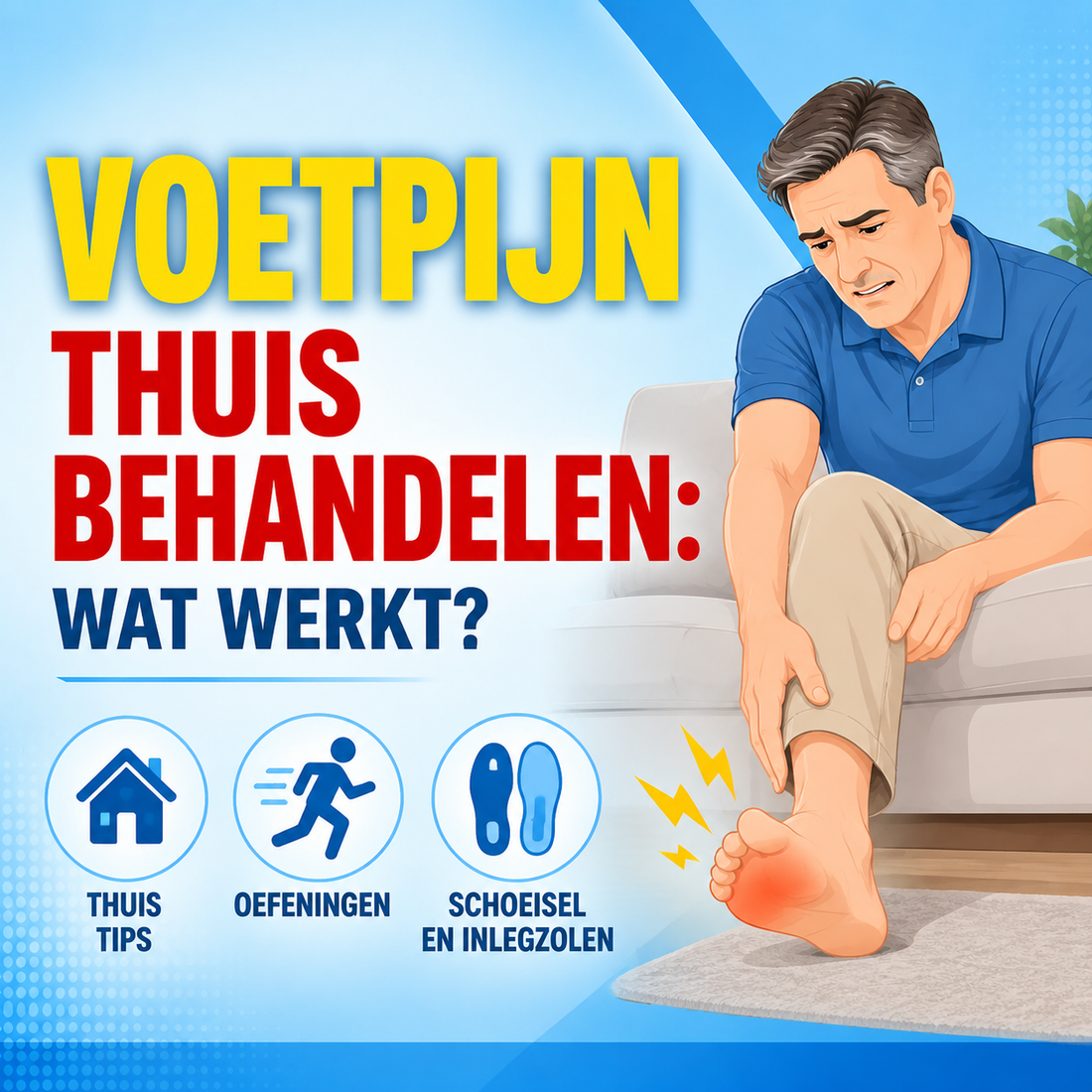 Voetpijn thuis behandelen: wat werkt