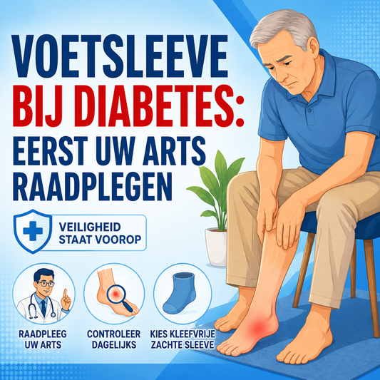 Voetsleeve bij diabetes: altijd eerst uw arts raadplegen