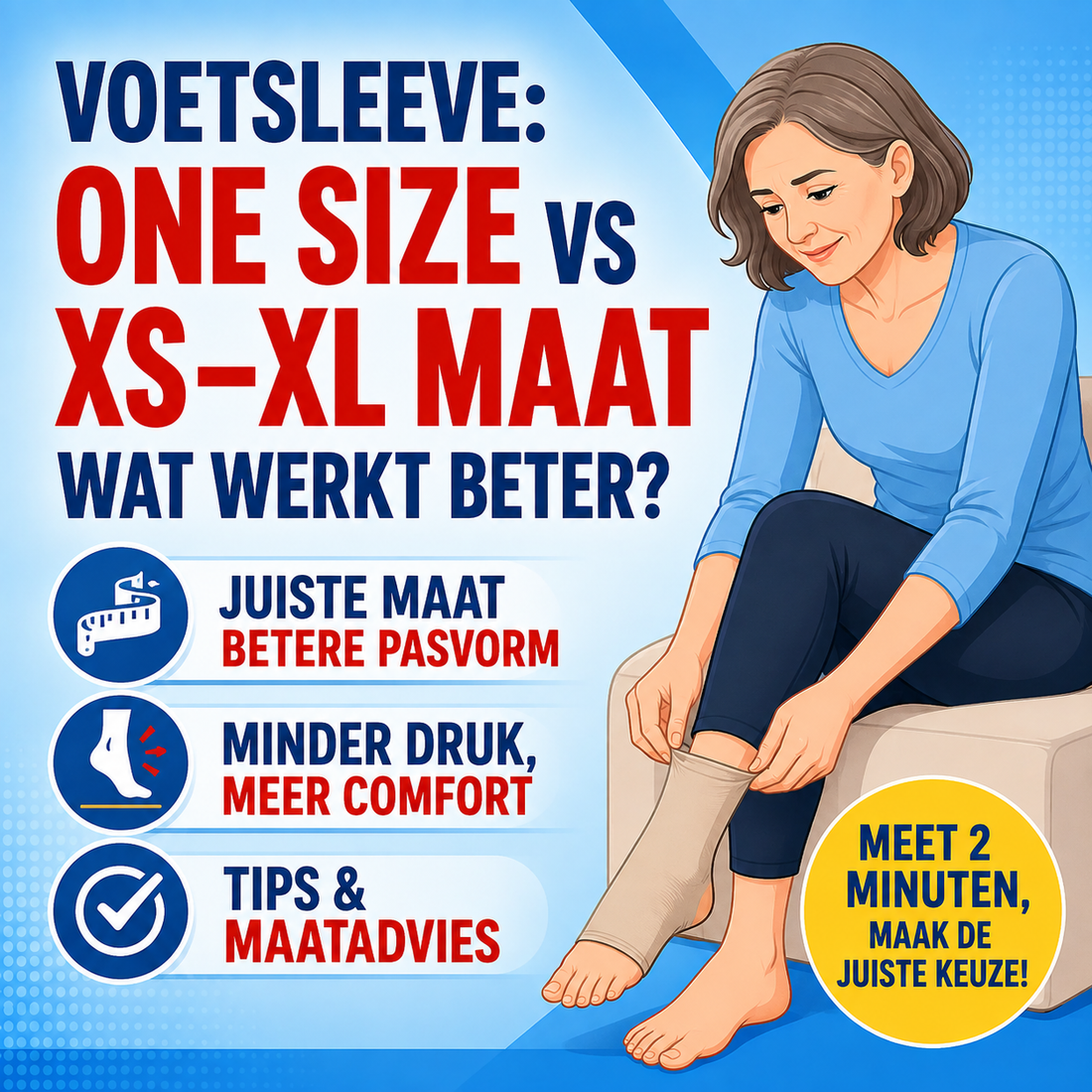 Voetsleeve één maat vs XS–XL maatvoering: wat werkt beter?