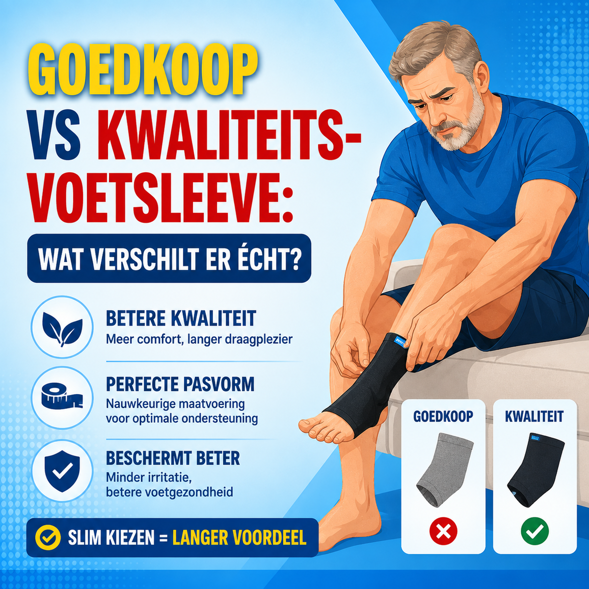 Goedkope vs kwaliteits-voetsleeve: wat verschilt er echt?