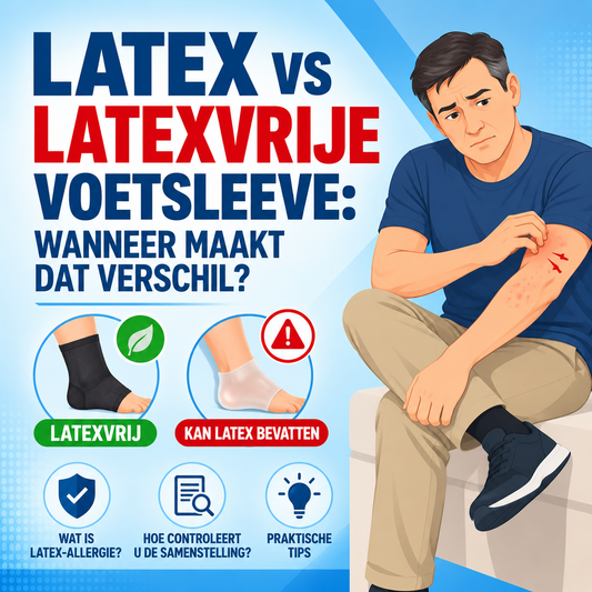 Latex vs latexvrije voetsleeve: wanneer maakt dat verschil?