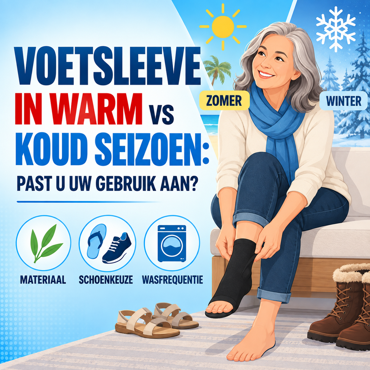 Voetsleeve in warm vs koud seizoen: past u uw gebruik aan?