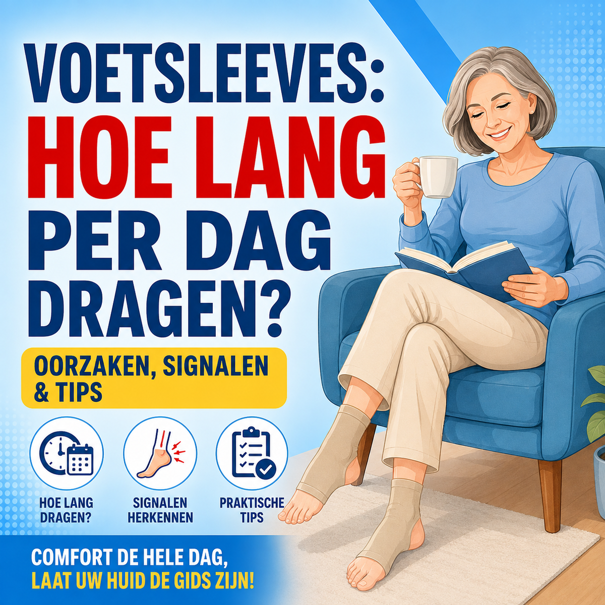 Voetsleeves: hoe lang per dag kunt u ze dragen?