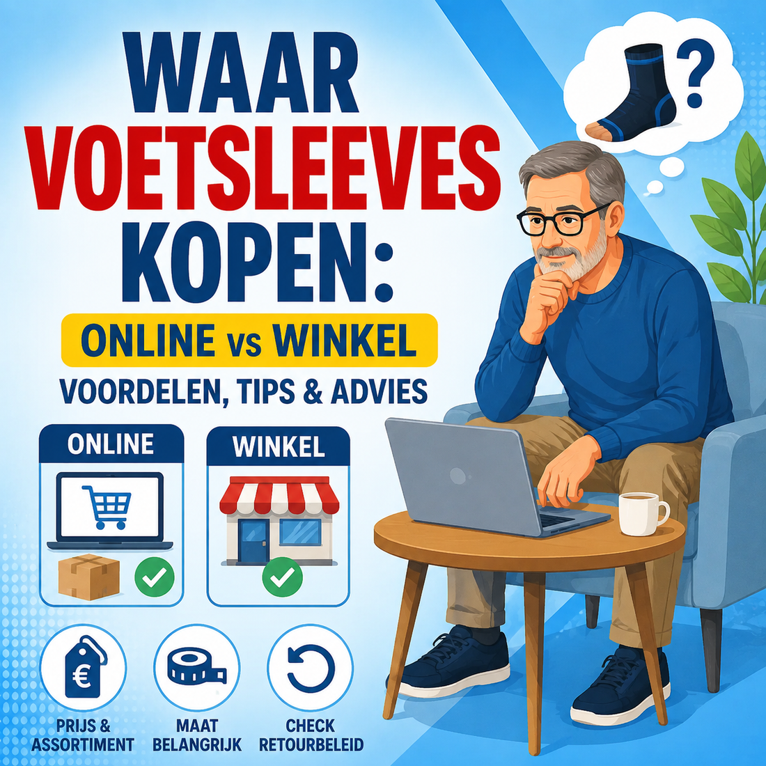Waar voetsleeves kopen: online vs winkel